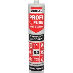 Silikon Profi Fuge hellgrau 280 ml^Soudal Clearance