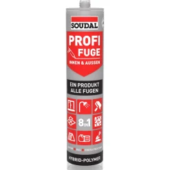Silikon Profi Fuge dunkelgrau 280 ml^Soudal