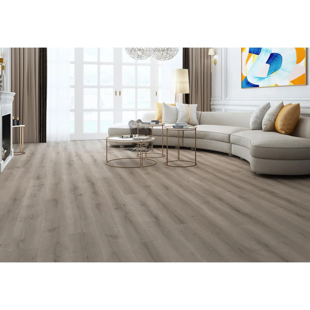 Laminat Aqua Eiche grau 128,5x19,2x0,8 cm^Specht Clearance