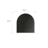 Stahlbodenplatte Rundbogen, 100x120cm, Stärke 2mm, Farbe: Schwarz*Valo Sale