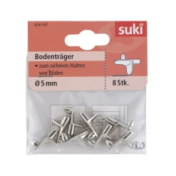 Bodenträger Stahl Durchmesser 0,5 x 0,8 cm vernickelt 8 Stück^Suki Hot