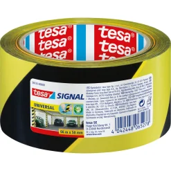 Signalband Markierungsklebeband Universal gelb-schwarz 66m x 50mm*Tesa