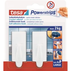 Haken Powertstripe Large weiß 2 Haken und 4 Strips^Tesa Clearance