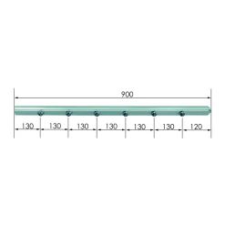 TREBA B2 Geländerstab Aluminium