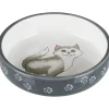 Keramiknapf Katze für kurznasige Rassen 300 ml 15 cm grau/weiss^Trixie Best