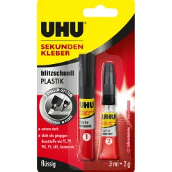 Sekundenkleber Plastik 2 g und 3 ml*UHU New