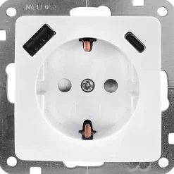 USB-Steckdose (A/C) Monaco Platin anthrazit^