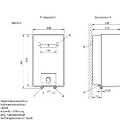 Untertisch-Elektrospeicher VEN5/7U 5 L^Vaillant Sale