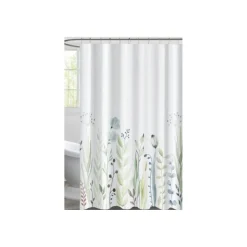 Textil-Duschvorhang-Set Flowers, 180x200 cm^Valblue Outlet