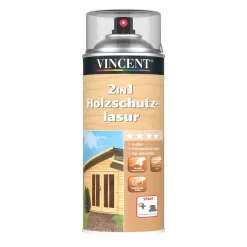 2in1 Holzschutzlasur Spray nussbraun-dunkel 500 ml^Vincent Outlet