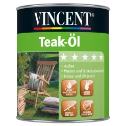 Teak-Öl farblos 750 ml*Vincent Online
