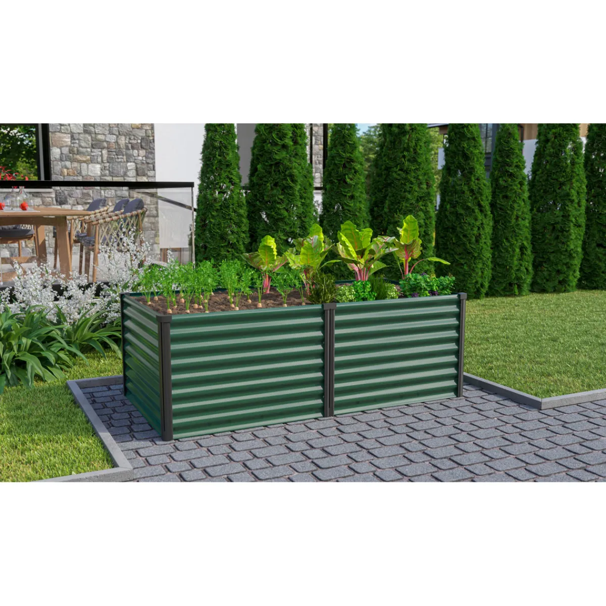 Hochbeet Meta seegras/schwarz^Vitavia New