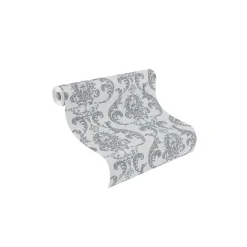 Vliestapete 10,05x0,53 m Ornament Silber