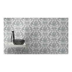 Vliestapete 10,05x0,53 m Ornament Silber