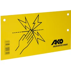 Warnschild für Elektrozaun 10 x 20 cm gelb
