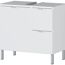 Waschbeckenunterschrank Maureen 2 Schubkästen 60 x 56 x 34 cm weiß