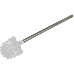 WC-Bürste weiß Metallstiel verchromt^