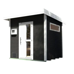 Design-Saunahaus Kuopio Sparset 9,0 kW OS inkl analoger Steuerung natur*Weka Discount