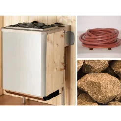 Massivholz-Sauna Valida Größe 2 Sparset 7,5 kW Bio S*Weka Online