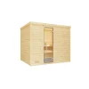 Premium Massivholz-Sauna Bergen Größe 3 Sparset 7,5 kW OS*Weka New