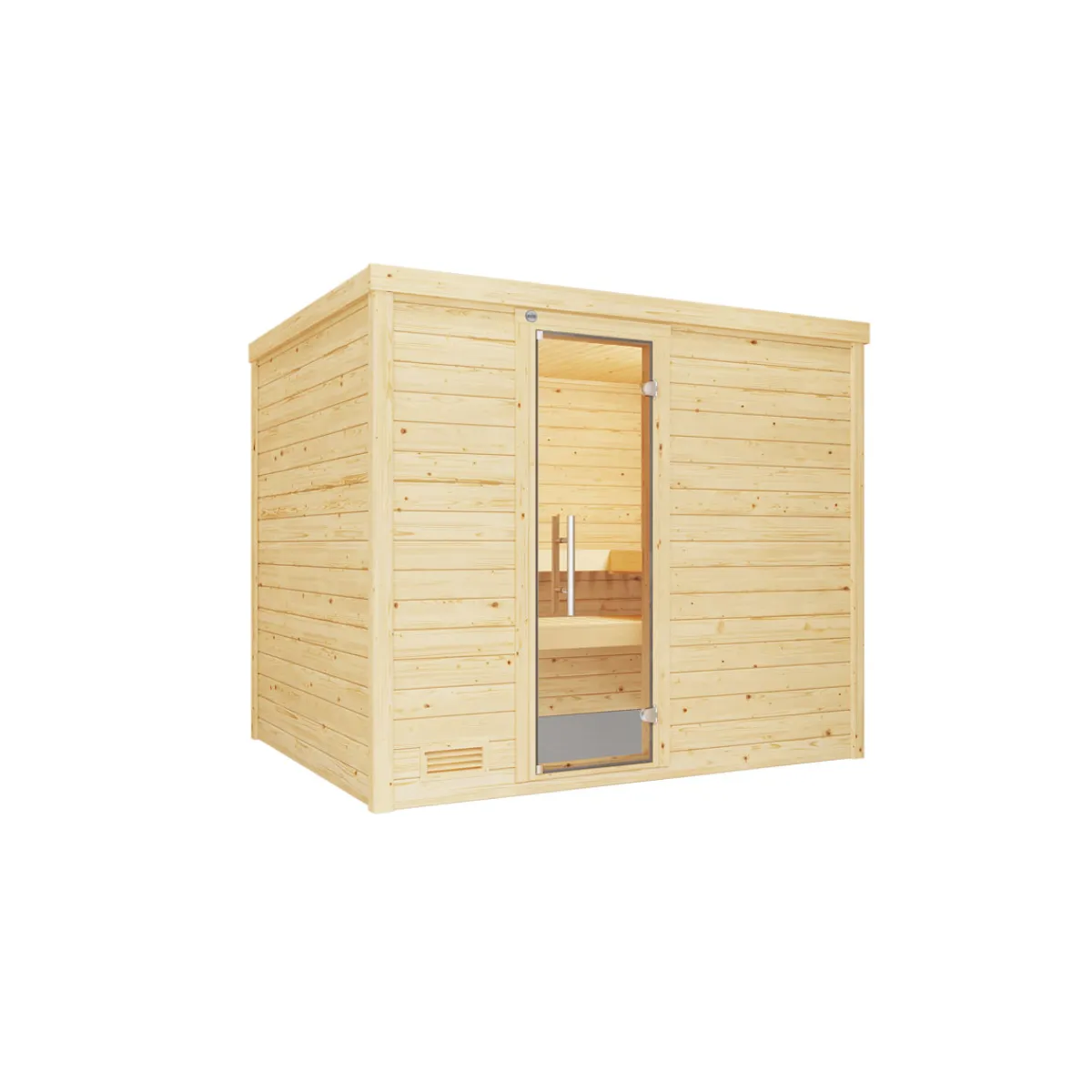 Premium Massivholz-Sauna Bergen Größe 3 Sparset 7,5 kW OS*Weka New