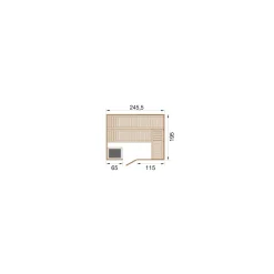Premium Massivholz-Sauna Bergen Größe 3 Sparset 7,5 kW OS*Weka New
