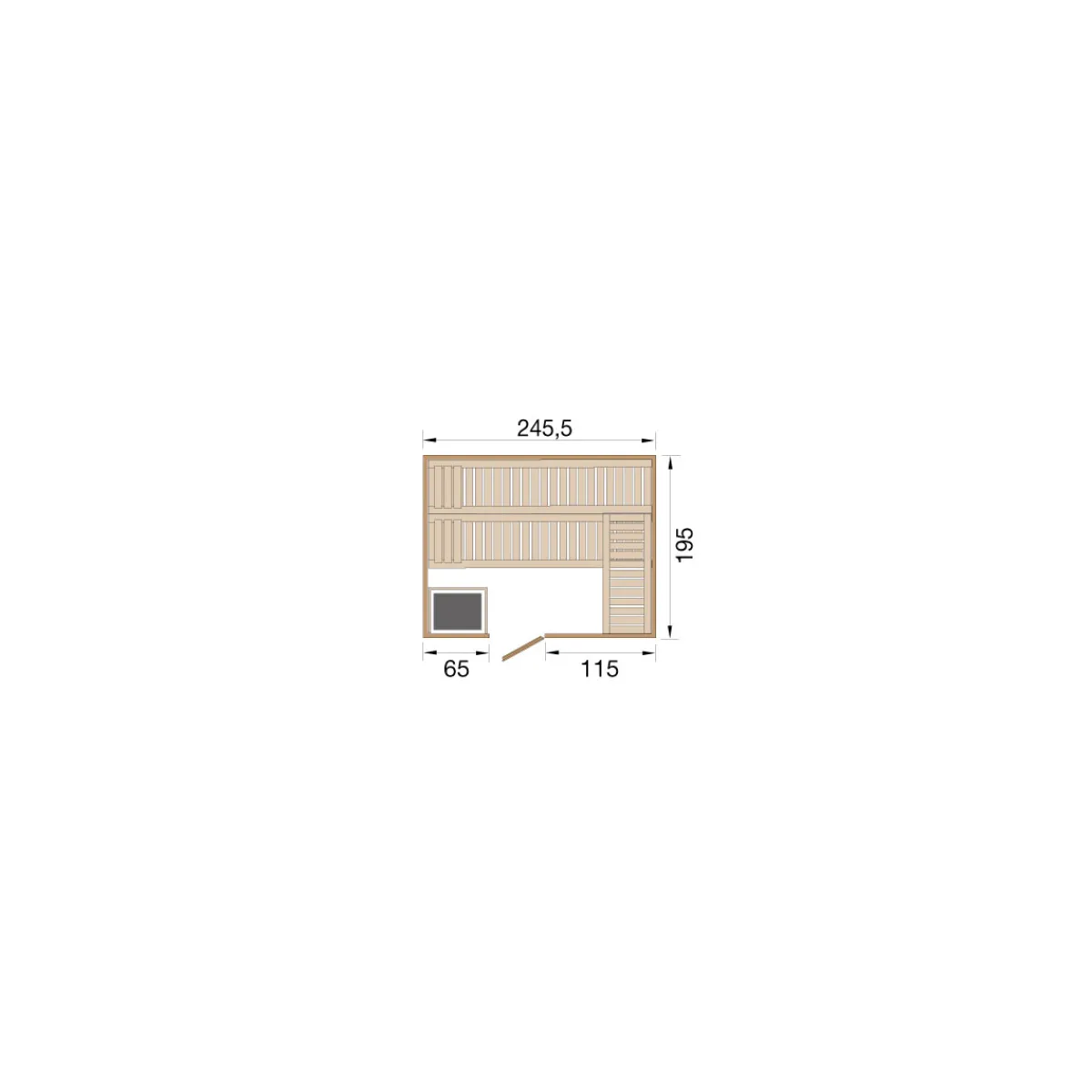 Premium Massivholz-Sauna Bergen Größe 3 Sparset 7,5 kW OS*Weka New
