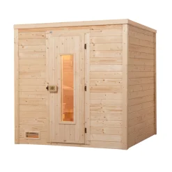 Weka Premium Massivholz-Sauna Bergen Größe 1 Sparset 7,5 kW Bio S