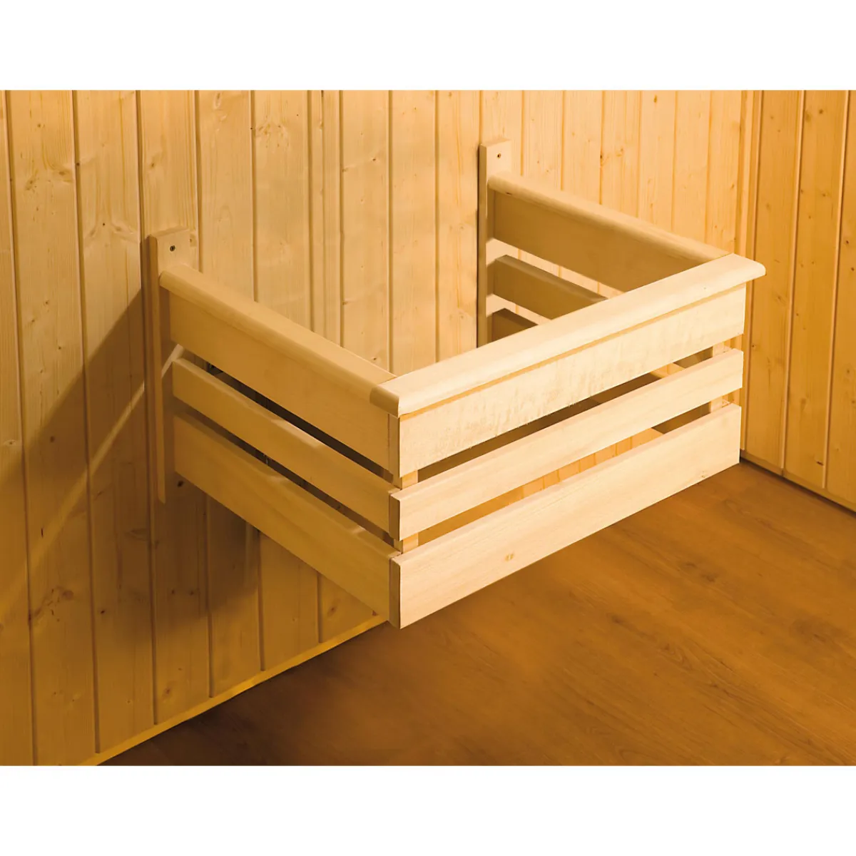 Premium Massivholz-Sauna Turku Größe 3 Sparset 7,5 kW OS Massivholztuer^Weka Best