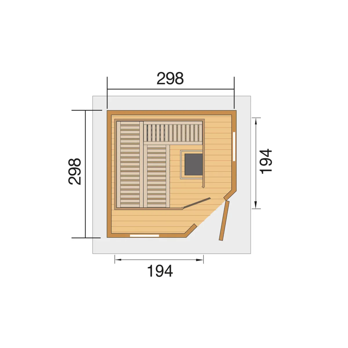 Saunahaus Kurikka Sparset 7,5 kW Bio S natur*Weka Discount