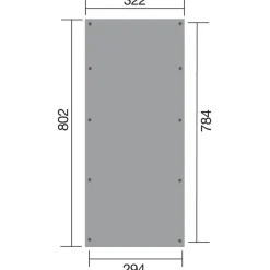 Flachdach-Einzelcarport 617 270 x 760 cm^Weka Discount