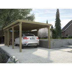 Flachdach-Einzelcarport 617 270 x 576 cm*Weka New
