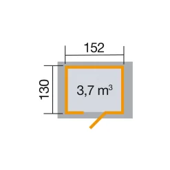 Gartenhaus 317 Größe 2 19 mm natur*Weka New