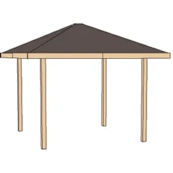 Weka Holzpavillon 651 Größe 1 Sparset inkl Dachschindeln