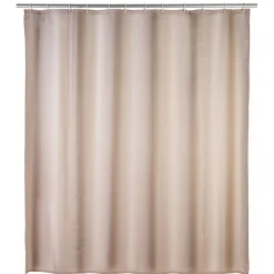 Anti-Schimmel Duschvorhang Uni Beige Textil Polyester 180 x 200 cm waschbar*Wenko New