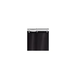 Wenko Anti-Schimmel Duschvorhang Uni Black Textil Polyester 180 x 200 cm waschbar
