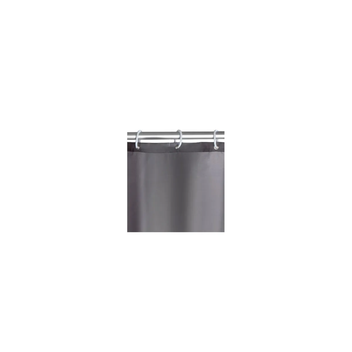 Anti-Schimmel Duschvorhang Uni Grey Textil Polyester 180 x 200 cm waschbar^Wenko Hot