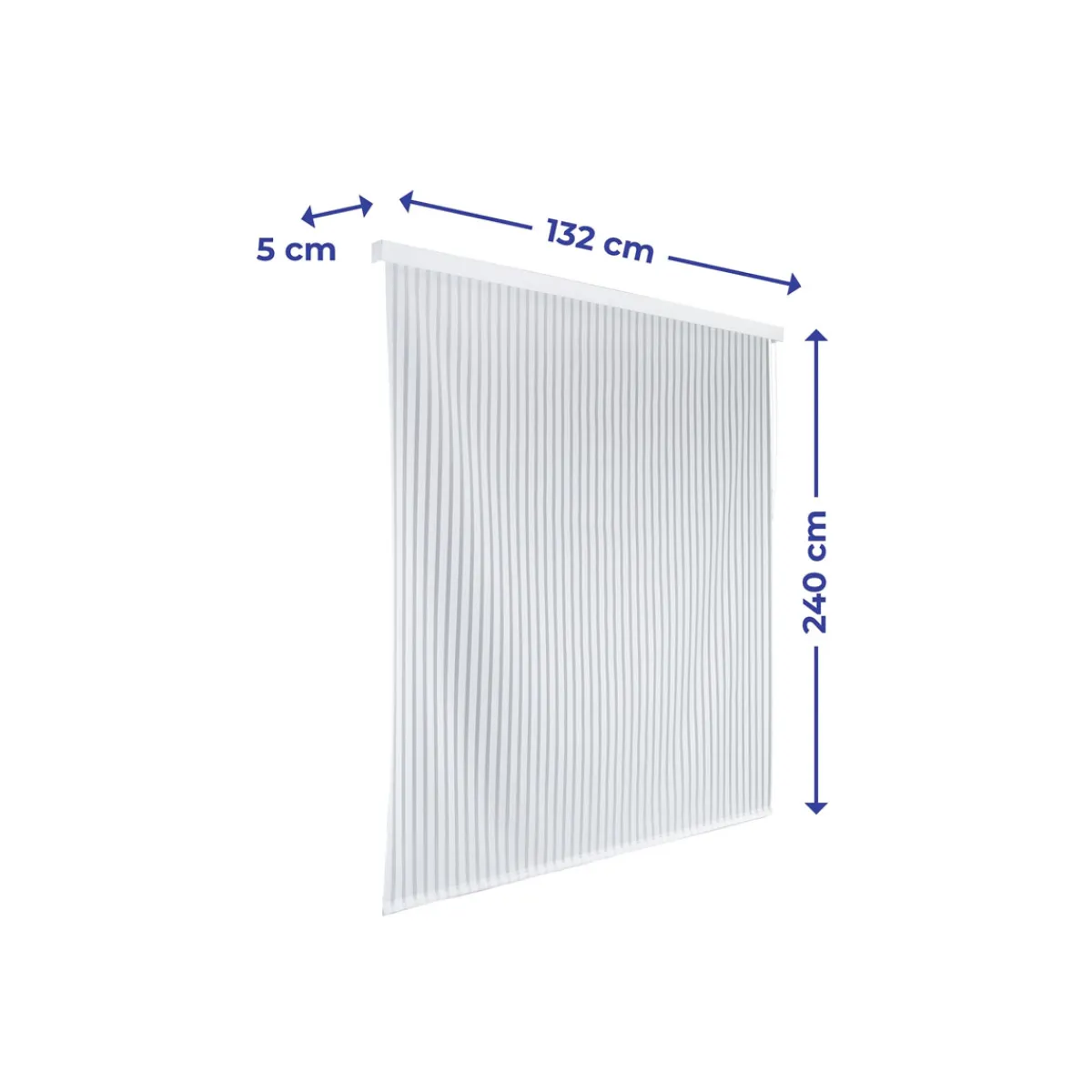Wenko Duschrollo 128 x 240 cm schnelltrocknendes Rollo für Dusche und Badewanne