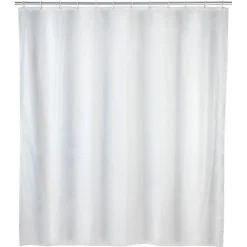 Wenko Duschvorhang Uni Weiß Textil Polyester 240 x 180 cm waschbar