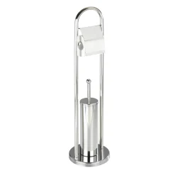 Wenko Exclusiv Stand WC-Garnitur Vasto Edelstahl rostfrei