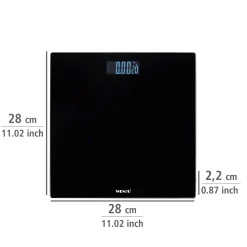 Wenko Personenwaage LCD Schwarz digitale Körperwaage mit LCD-Display