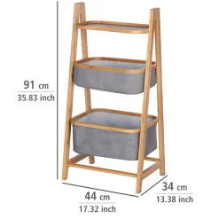 Regal Bahari aus Bambus mit 2 Körben Bambus*Wenko