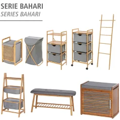 Regal Bahari aus Bambus mit 2 Körben Bambus*Wenko