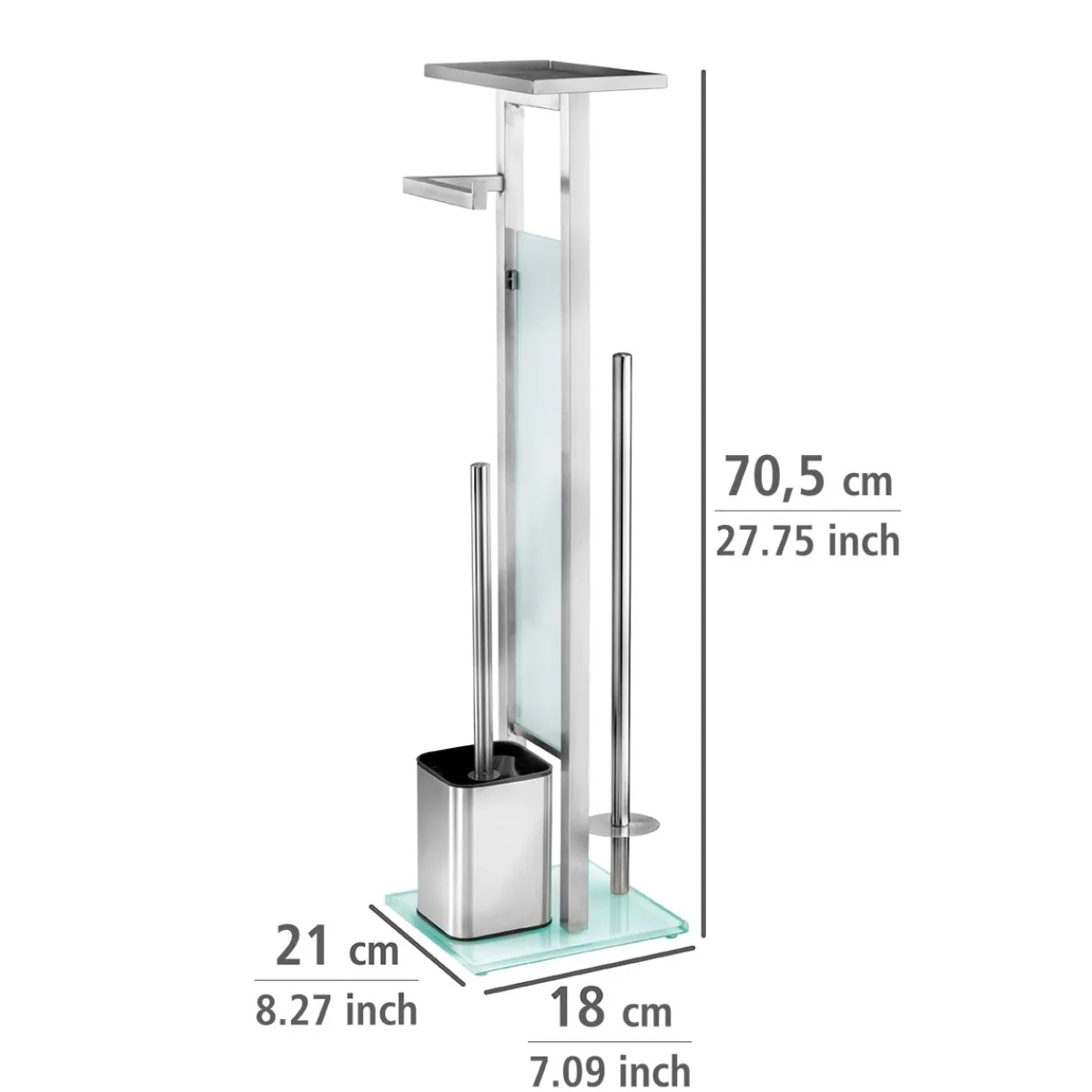 Stand WC-Garnitur Debar mit Ablage Edelstahl rostfrei*Wenko New