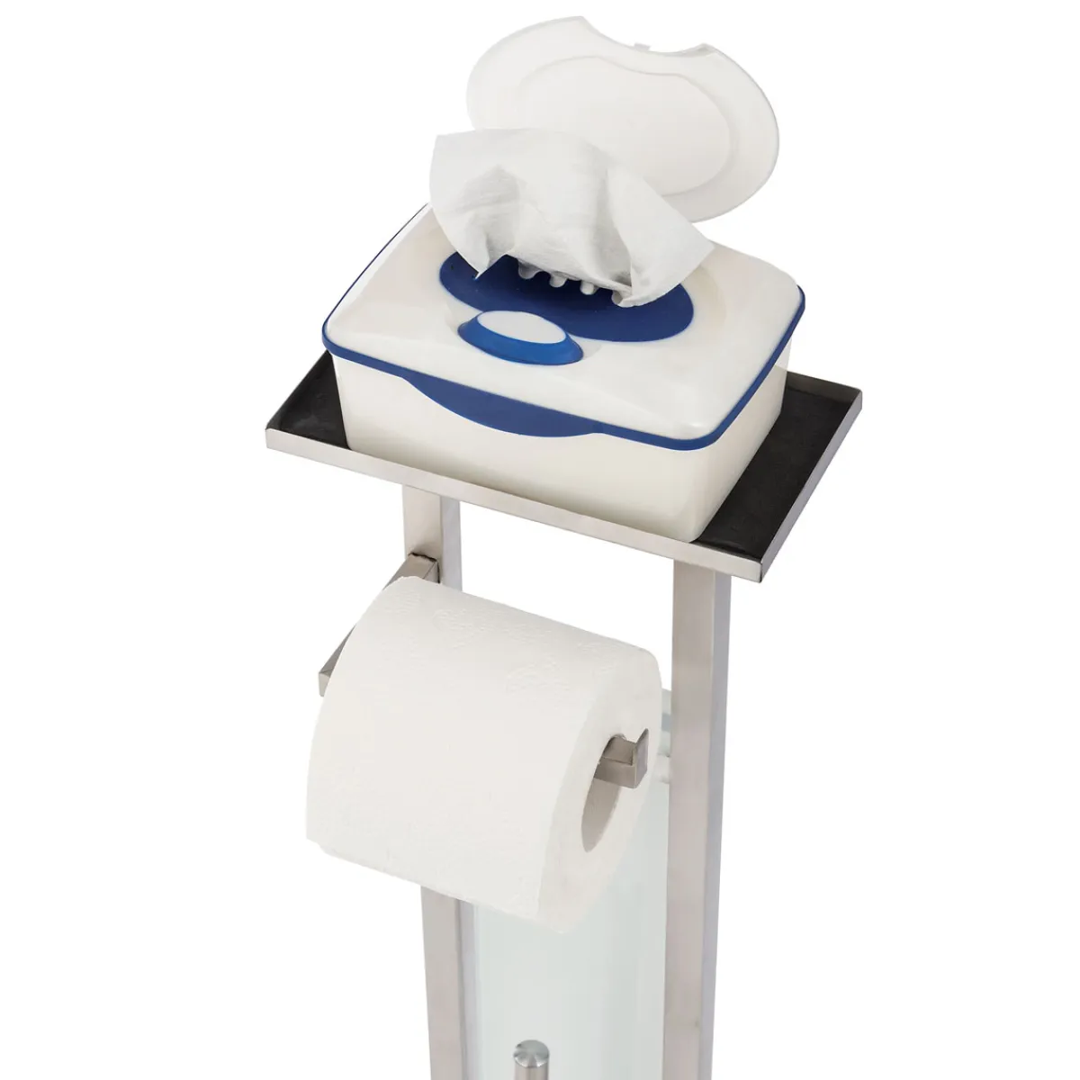 Stand WC-Garnitur Debar mit Ablage Edelstahl rostfrei*Wenko New