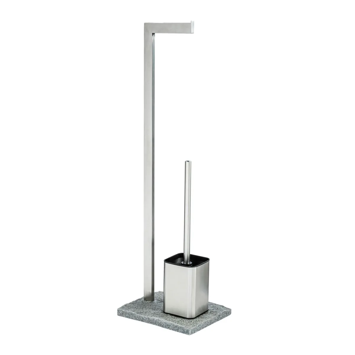 Stand WC-Garnitur Granit Edelstahl rostfrei^Wenko New