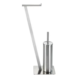 Wenko Stand WC-Garnitur Lirio Edelstahl matt