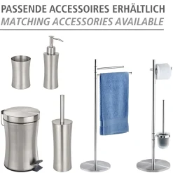 Wenko Stand WC-Garnitur Pieno Edelstahl rostfrei