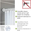 Teleskop-Duschstange Luz 110 - 185 cm Weiß Ausziehbare Duschvorhangstange aus rostfreiem Aluminium^Wenko Outlet