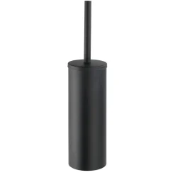 Turbo-Loc Edelstahl WC-Garnitur Orea Black Matt geschlossen WC-Bürstenhalter Befestigen ohne bohren^Wenko Sale